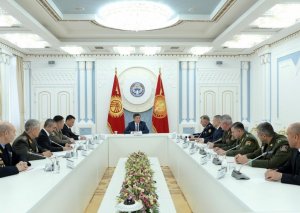 Qırğızıstan Prezidenti MDB Sərhəd Qoşunları Komandanları Şurasının 80-ci iclasının iştirakçılarını qəbul edib