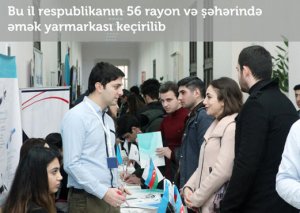Bu il respublikanın 56 rayon və şəhərində əmək yarmarkası keçirilib