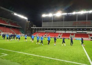 Azərbaycan millisi Slovakiya ilə oyundan öncə son məşqinə çıxıb