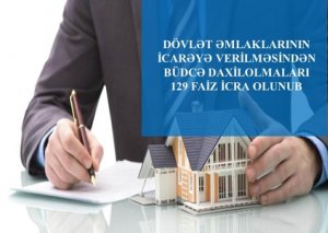 Dövlət əmlaklarının icarəyə verilməsindən büdcə daxilolmaları 129 faiz icra olunub