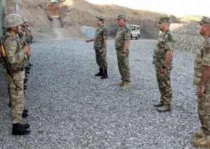Hikmət Hacıyev və Kərim Vəliyev ön xətdə yerləşən bir sıra hərbi hissələrdə olublar FOTO