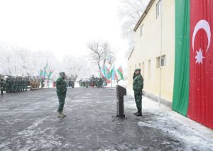 DSX-nin Ermənistanla sərhəddə yeni hərbi hissəsi açılıb (FOTO)