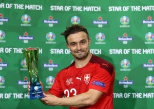 Cerdan Şakiri İsveçrə-Türkiyə matçının ən yaxşı futbolçusu seçilib