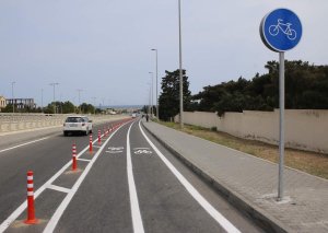 Paytaxtda yeni velosiped yolları çəkilib (FOTO)