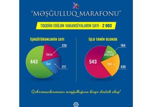 “Məşğulluq marafonu”na qoşulan işəgötürənlərin sayı 443-ə çatıb