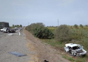 Sabirabadda ağır yol qəzası - 1 nəfər öldü, 5-i yaralandı - FOTOLAR