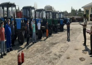 FHN Yevlaxda pambıq tədarükü zamanı yanğın təhlükəsizliyi ilə bağlı tədbir keçirib