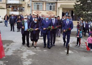 Şəhidin  xatirəsinə inşa edilmiş bulaq abidə kompleksinin açılış mərasimi keçirilib