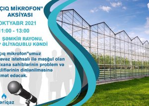 Şəmkirin Əliyaqublu kəndində "Açıq mikrofon" aksiyası təşkil olunacaq
