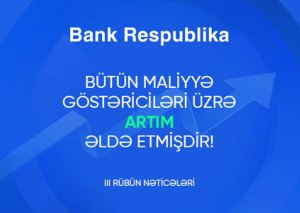 Bank Respublikanın kredit və depozit portfelləri əhəmiyyətli dərəcədə artıb