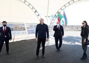 Ağdamda 209 mənzildən ibarət yeni yaşayış kompleksinin təməli qoyulub