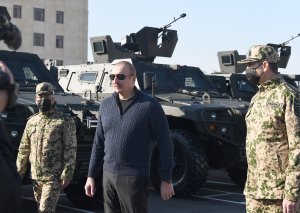 Ağcabədidə DİN-in Daxili Qoşunlarının yeni inşa edilən hərbi şəhərciyinin açılışı olub