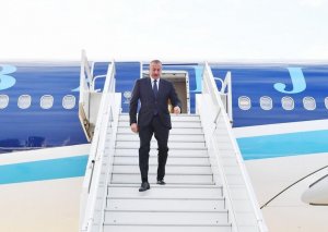 Prezident İlham Əliyev Rusiyaya rəsmi səfərə gedib