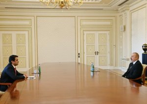 İlham Əliyev Tacikistan Ali Məclisi Milli Məclisinin sədrini qəbul edib