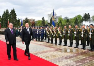 Azərbaycan Prezidenti İlham Əliyevin Düşənbədə rəsmi qarşılanma mərasimi olub - FOTO