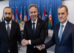 Ceyhun Bayramovla Mirzoyanın görüşündən - Fotolar