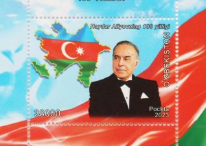 Özbəkistanda Ümummilli lider Heydər Əliyevin 100 illik yubileyi münasibətilə xatirə poçt markası buraxılıb
