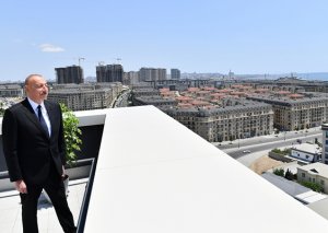 Prezident nazirliyin yeni binasının açılışında - Fotolar