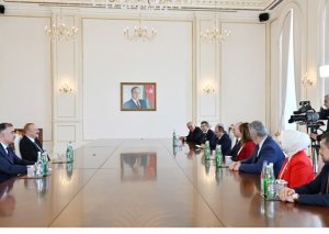 İlham Əliyev Türkiyə Böyük Millət Məclisinin sədrini qəbul etdi
