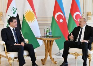 Prezident İlham Əliyevin İraq Kürdüstan Regionunun başçısı ilə görüşü olub