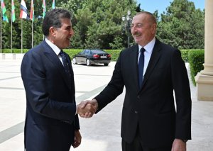 Prezident Bərzani ilə görüşdü - Fotolar