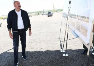 İlham Əliyev Füzuliyə getdi