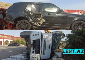 Zibil daşıyan maşın “Range Rover”lə toqquşub aşdı: Fəhlə öldü - FOTO