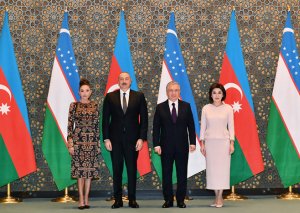 Azərbaycan ilə Özbəkistan prezidentləri və xanımları Şuşaya səfər ediblər