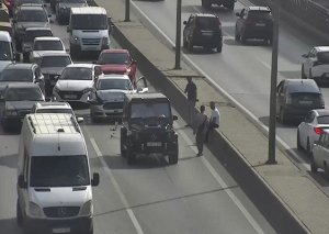 Bakıda qəza sıxlıq yaratdı