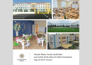 Heydər Əliyev Fondu tərəfindən təmir olunan məktəb və bağçalar istifadəyə verilir