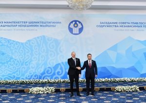 Azərbaycan Prezidenti Bişkekdə MDB Dövlət Başçıları Şurasının iclasında iştirak edir