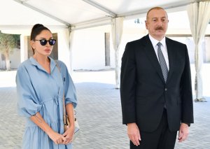Prezidentlə xanımı İsmayıllıda açılışa qatıldı
