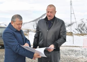 Prezident Şuşa rayonunun Turşsu qəsəbəsində olubFOTO