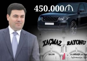 Xaçmaz rayon icra başçısı "tender maliyyəsi"ndən ÖZÜNƏ "RANGE ROVER" ALIB