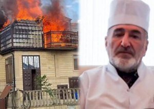 Yanan villa tanınmış həkimə məxsus imiş - FOTO