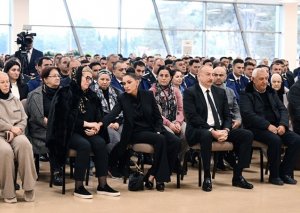 Prezident və xanımı vida mərasimində iştirak etdi - FOTOLAR