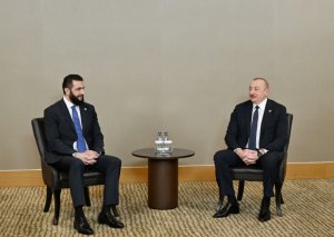 Azərbaycan Prezidenti Suriya lideri Əhməd Əl Şaraa ilə görüşüb