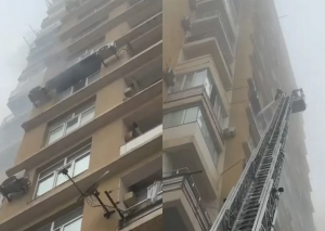 Bakıda çoxmərtəbəli yaşayış binasında YANĞIN