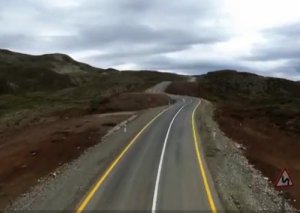 Yeni inşa edilən Dəmirçi-Lahıc avtomobil yolundan görüntülər