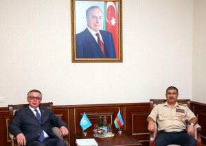 Müdafiə naziri BMT Baş katibinin köməkçisi ilə görüşüb