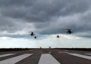 Hərbi Hava Qüvvələri helikopter bölmələrinin taktiki-uçuş məşqləri keçirilib