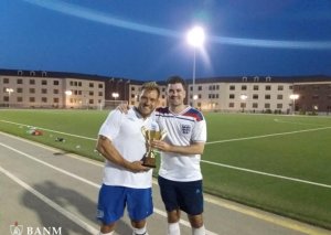 Bakı Ali Neft Məktəbində İngiltərə və Şotlandiya futbol komandaları xeyriyyə oyunu keçirib