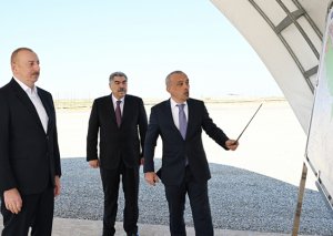 Prezident Şirvan suvarma kanalının təməlini qoydu