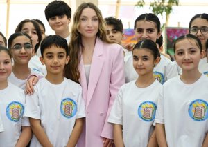 Alena Əliyeva olimpiadanın final mərhələsini izlədi - FOTOLAR