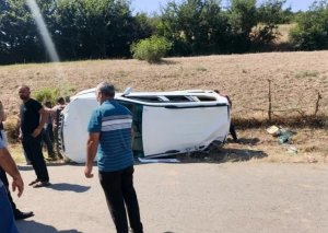 "Prado" aşdı, 4 nəfər yaralandı