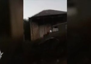 Ermənilər kəndi atəşə tutdu - Video