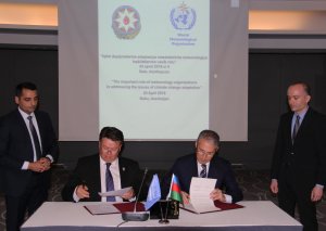 Muxtar Babayev Ümumdünya Meteorologiya Təşkilatı ilə memorandum imzalayıb